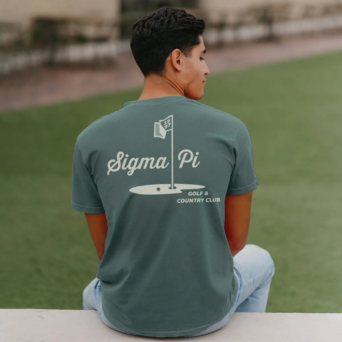 Sigma Pi Comfort Colors Par For The Course Short Sleeve Tee