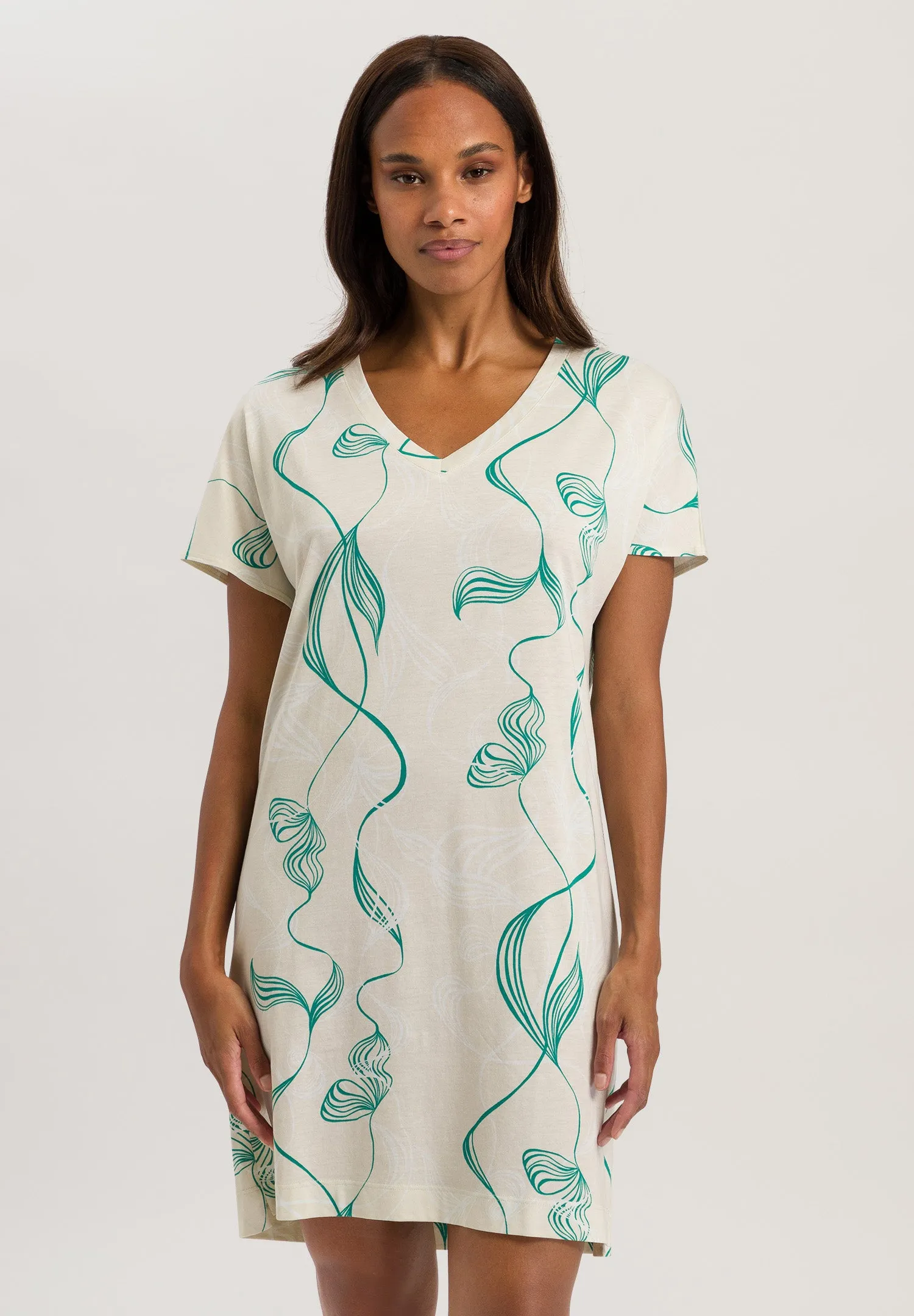 Sleep And Lounge Soft Cotton Modal Nightgown | Lively Lines 77935-1261