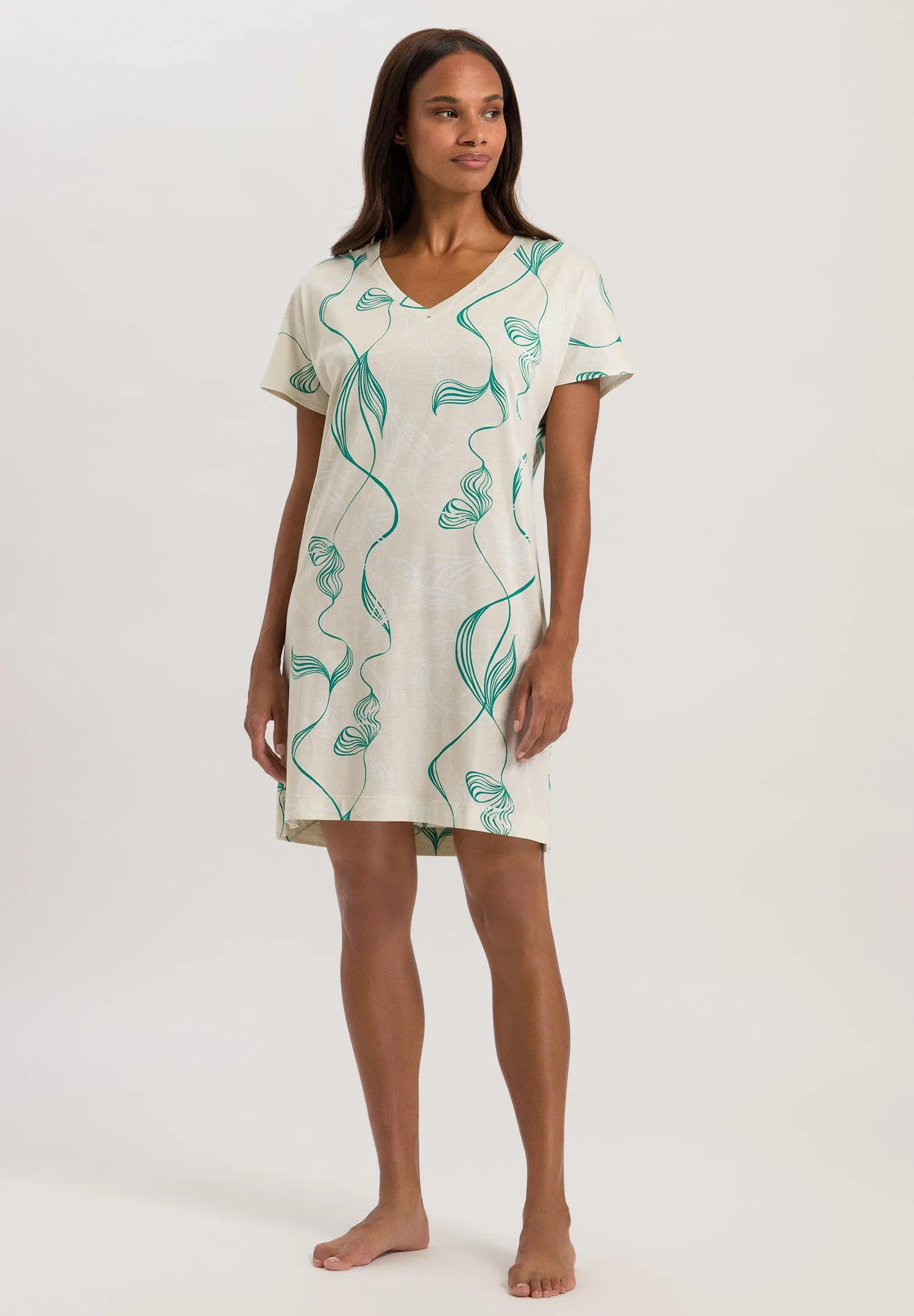 Sleep And Lounge Soft Cotton Modal Nightgown | Lively Lines 77935-1261