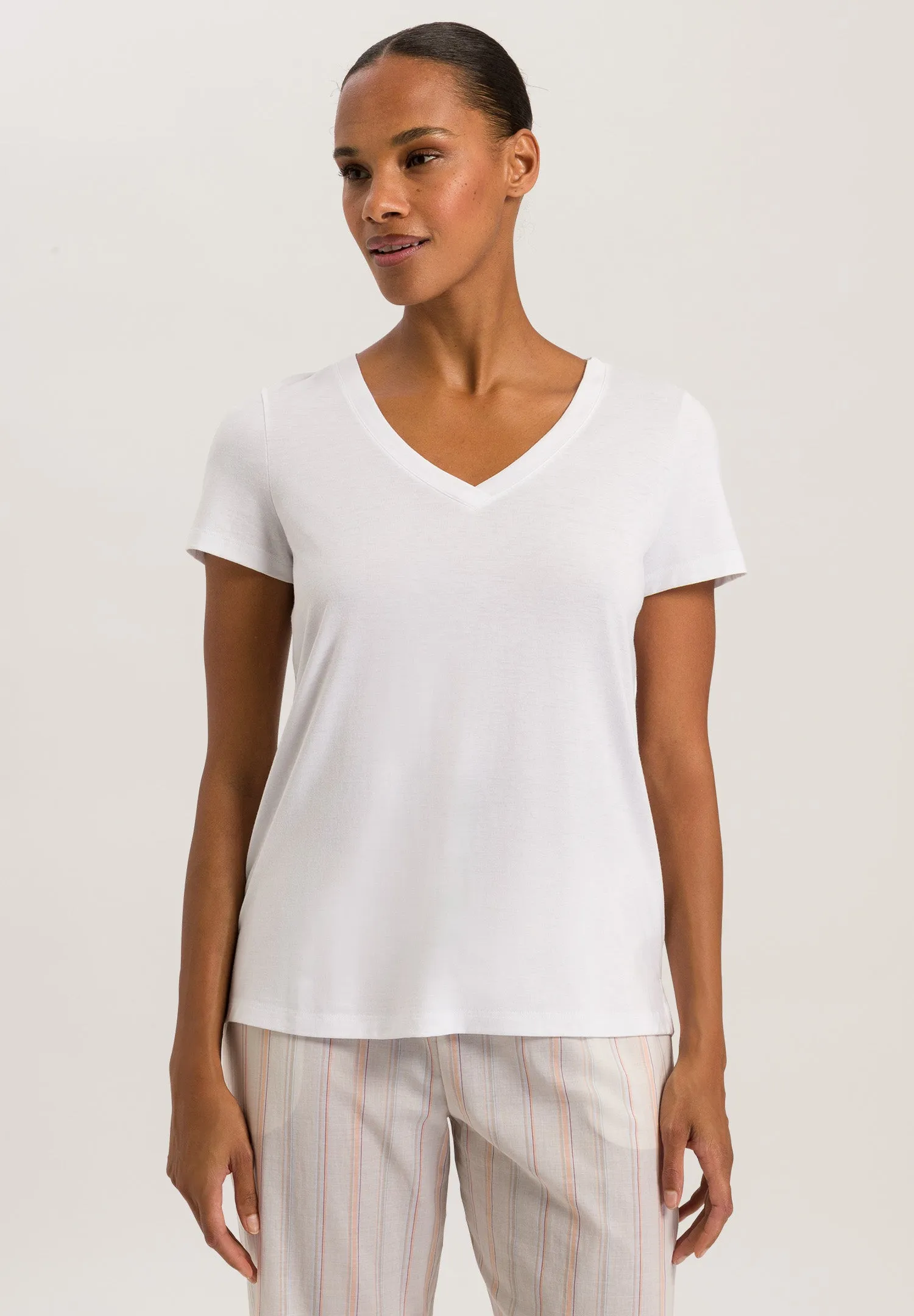 Sleep And Lounge V-Neck T-Shirt | White 77876-101