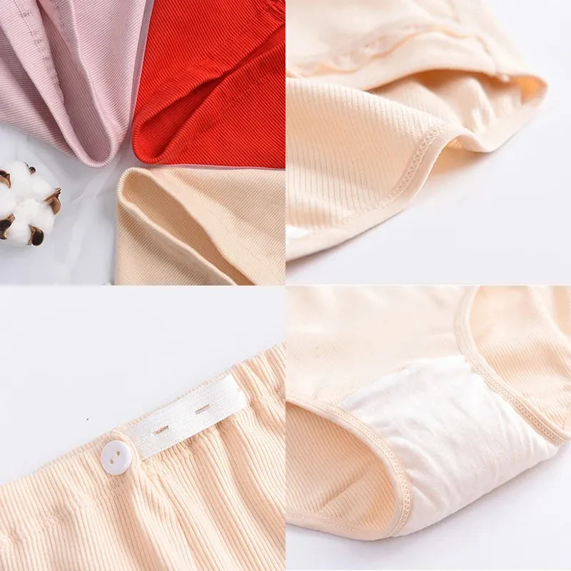 Soft Cotton Maternity Panties High Waist Adjustable Seamless Belly Pregnancy Underwear Clothes Pregnant Women Briefs Plus Size