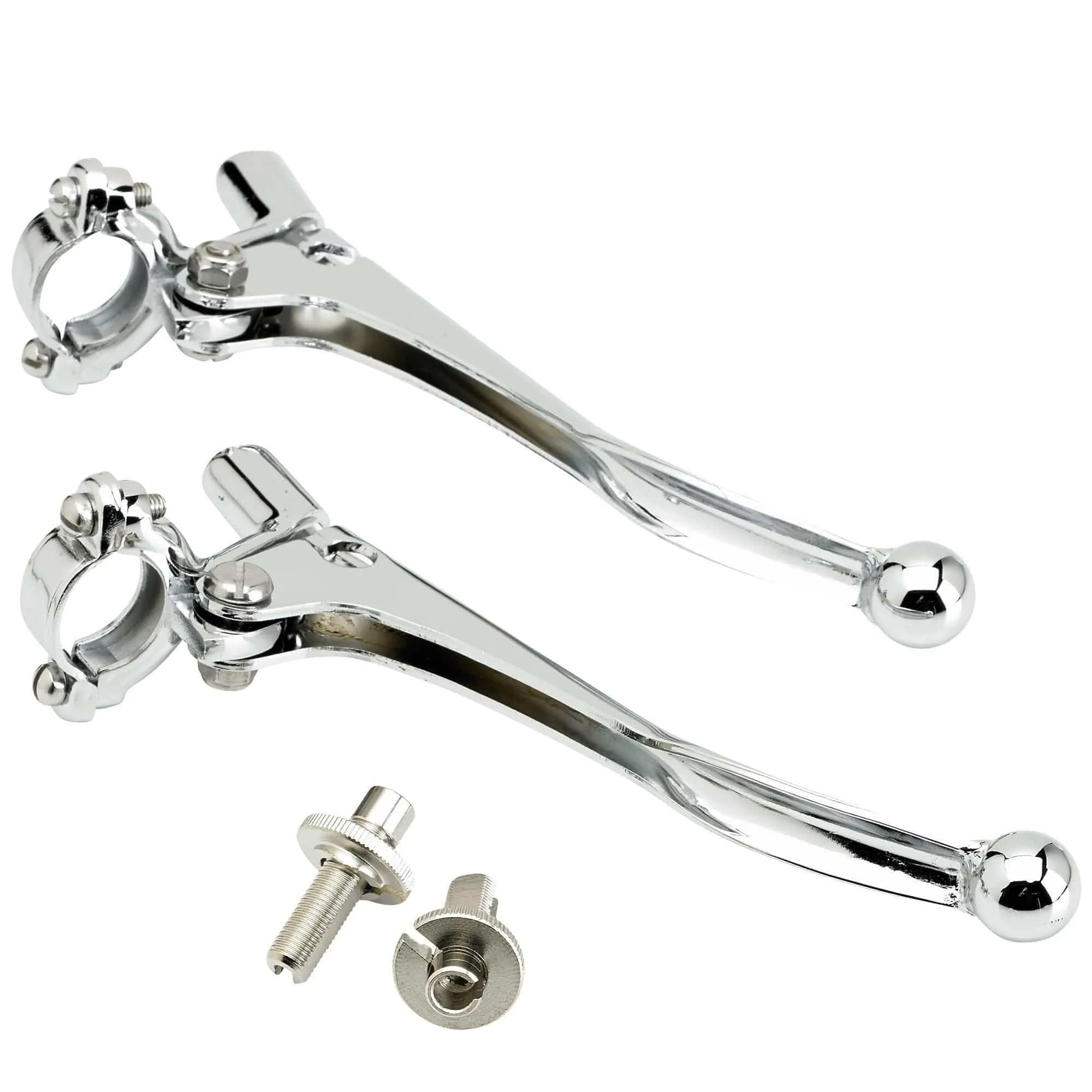 Stock Triumph Style Brake & Clutch Lever Set - 7/8 inch