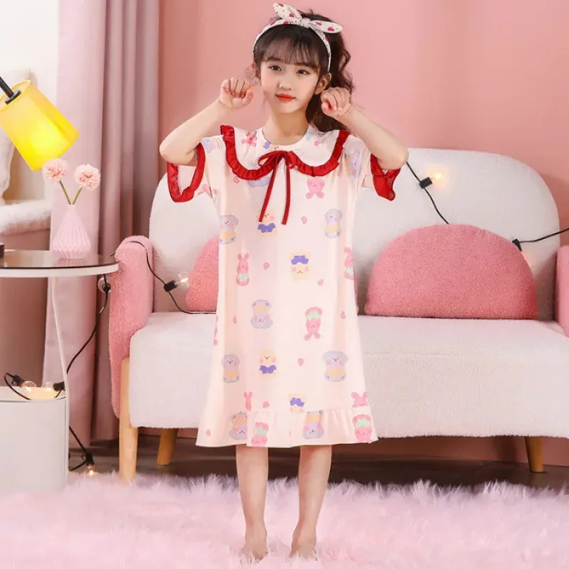 Summer Girls' Leisure Nightwear Jade Guigou Melody Kuromi Children's Nightwear Girl Cute Cotton Pajamas Children's Clothing