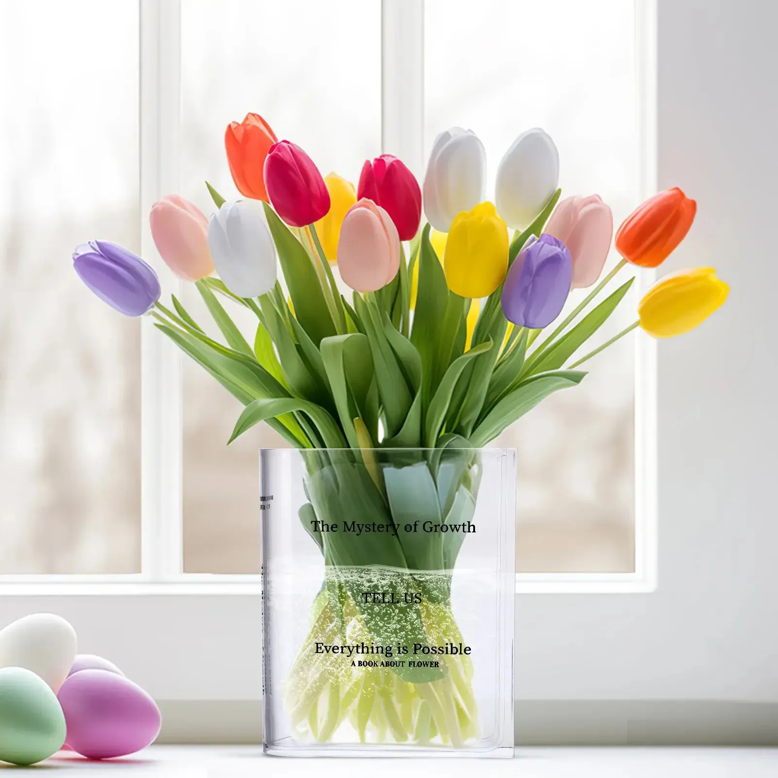 Transparent Book Vase