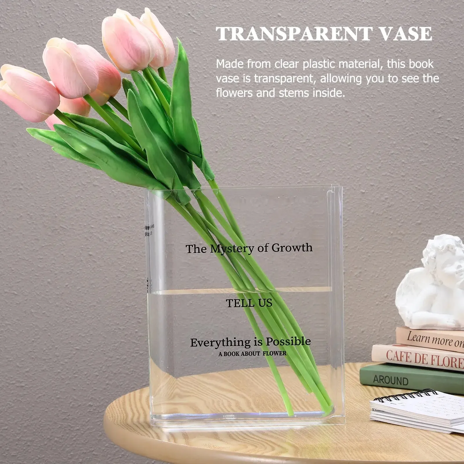 Transparent Book Vase