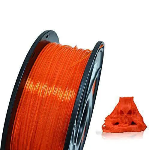 Tronxy 1.75mm PETG Filament Transparent Orange Spool 1KG