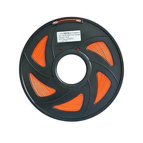 Tronxy 1.75mm PETG Filament Transparent Orange Spool 1KG