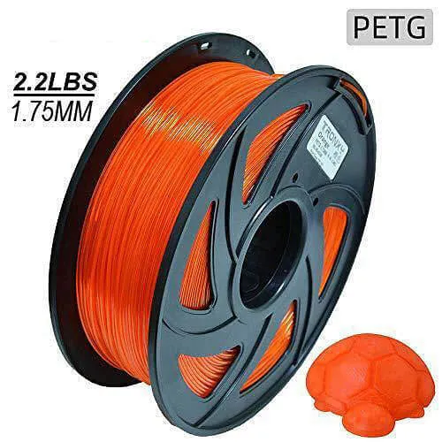 Tronxy 1.75mm PETG Filament Transparent Orange Spool 1KG