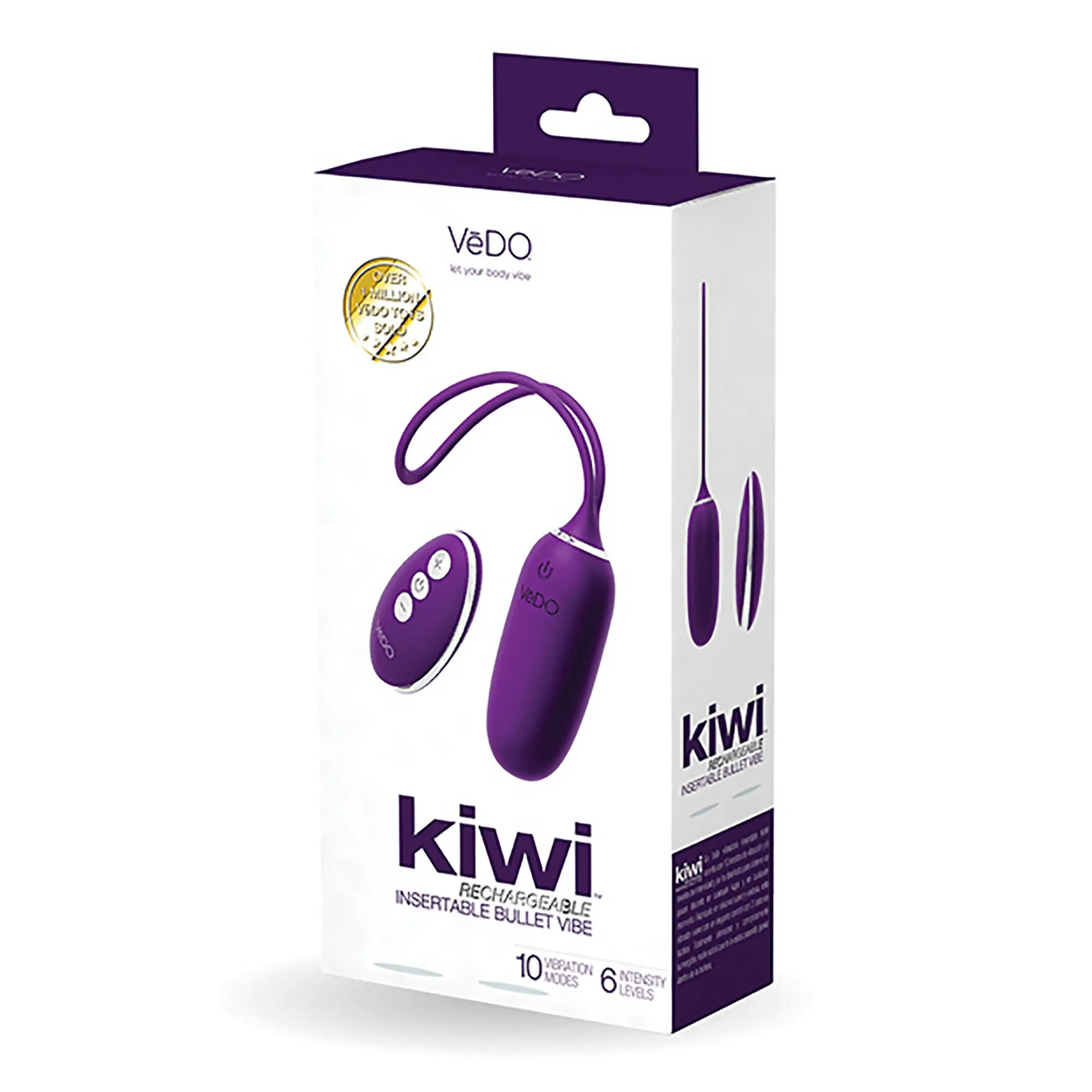 VeDO KIWI Rechargeable Bullet Egg - Deep Purple