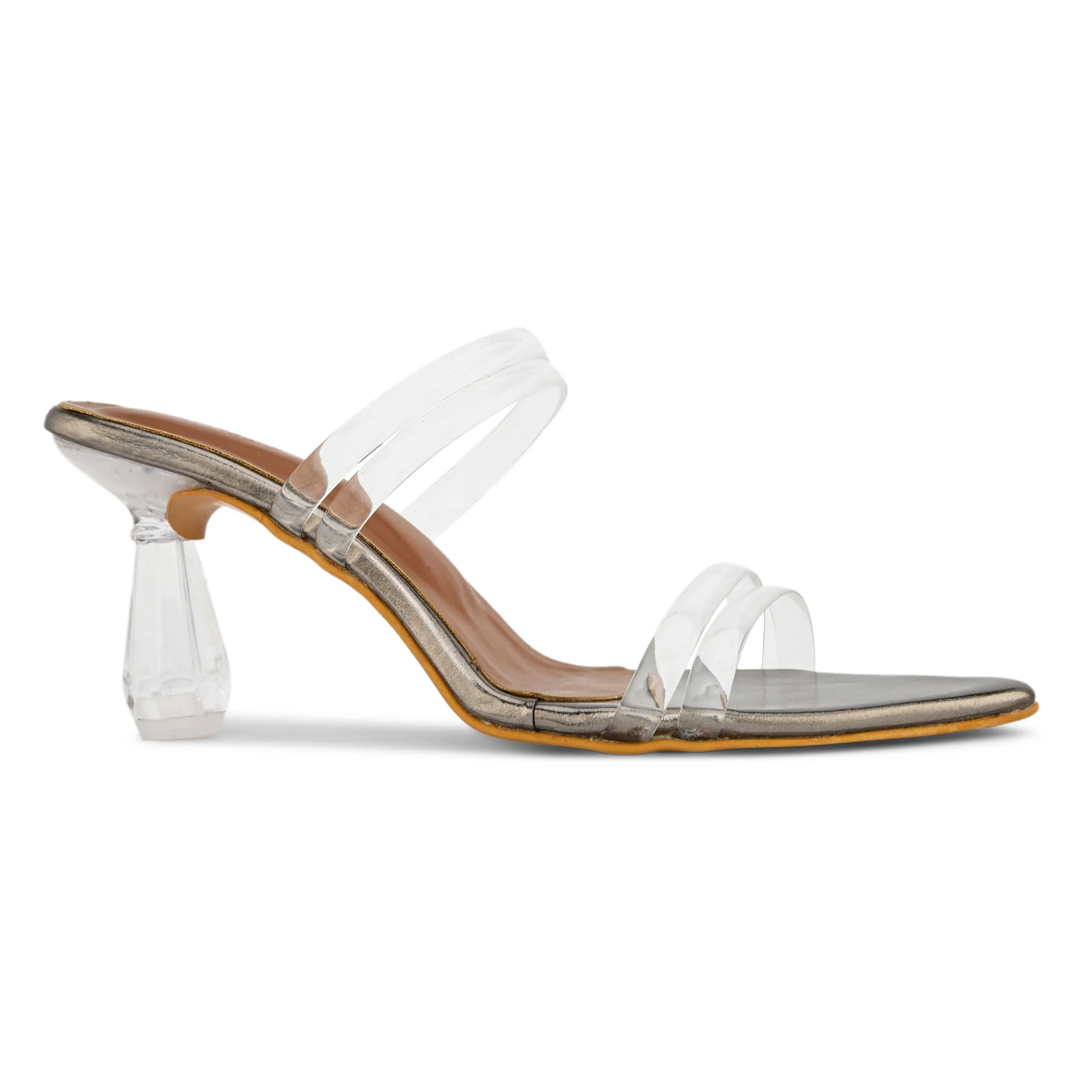 Women's Transparent Block Heel Sandals