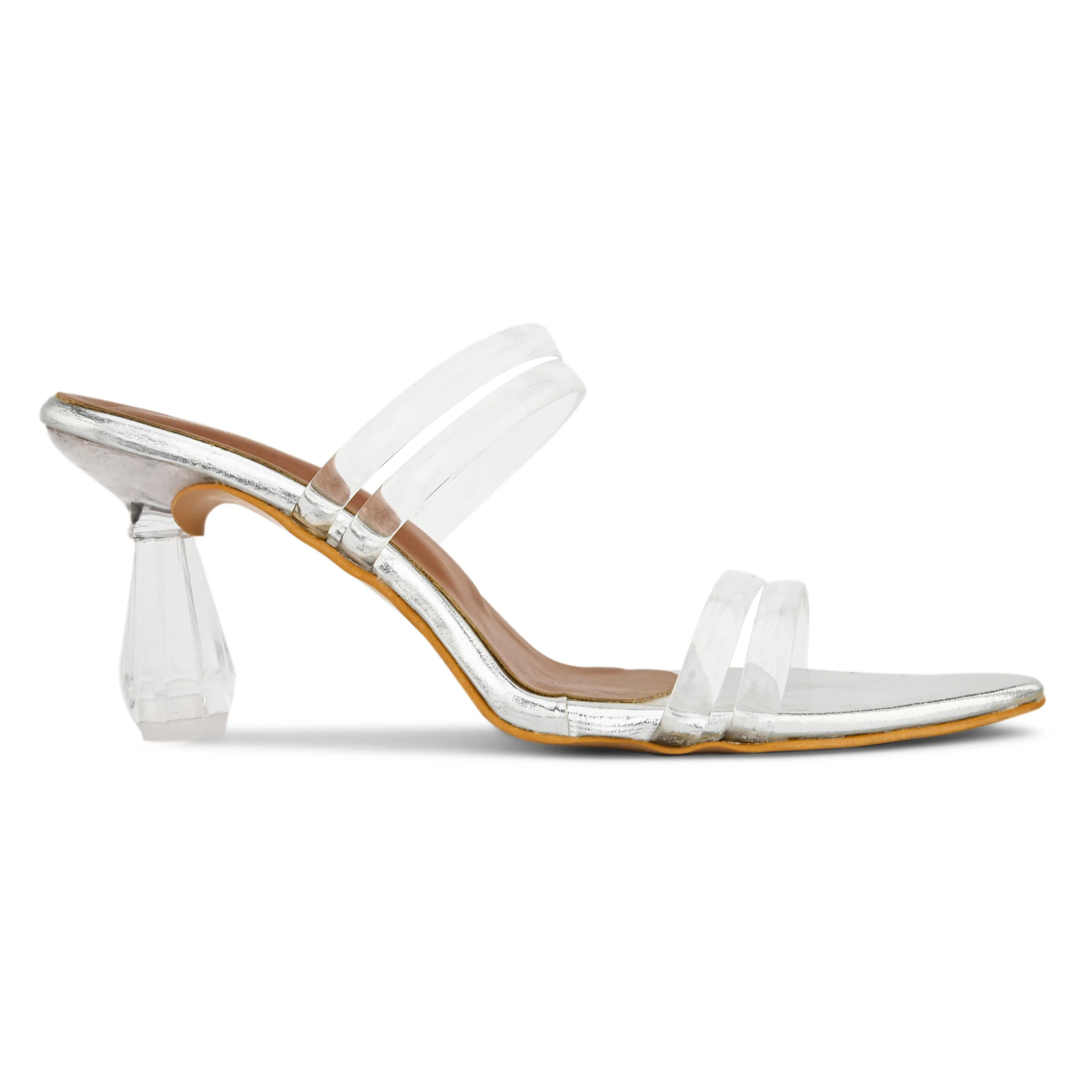 Women's Transparent Block Heel Sandals