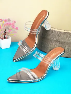 Women's Transparent Block Heel Sandals