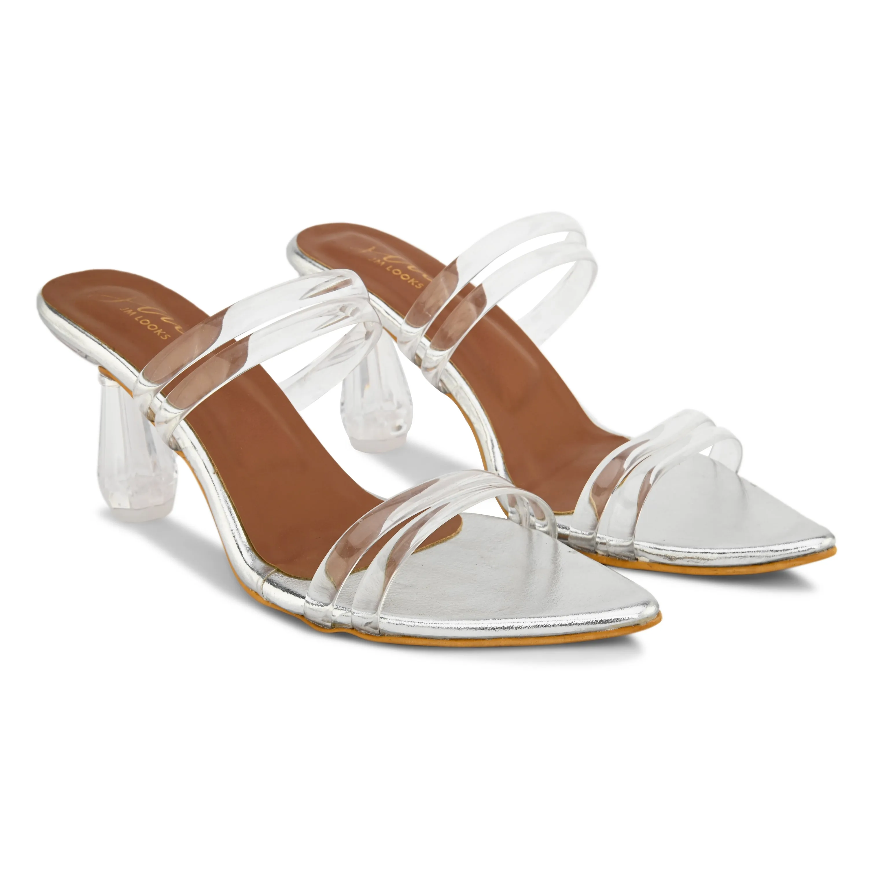 Women's Transparent Block Heel Sandals