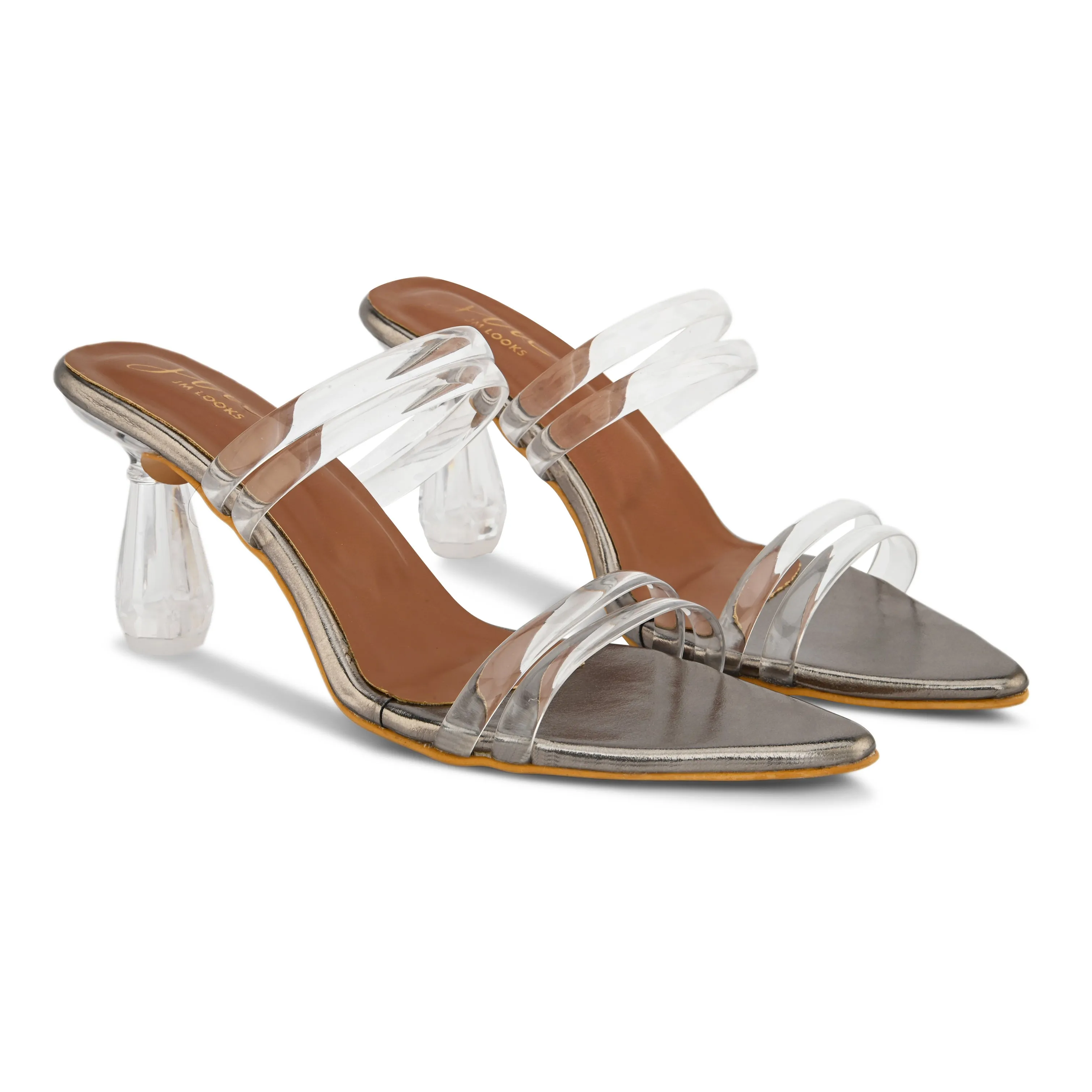 Women's Transparent Block Heel Sandals