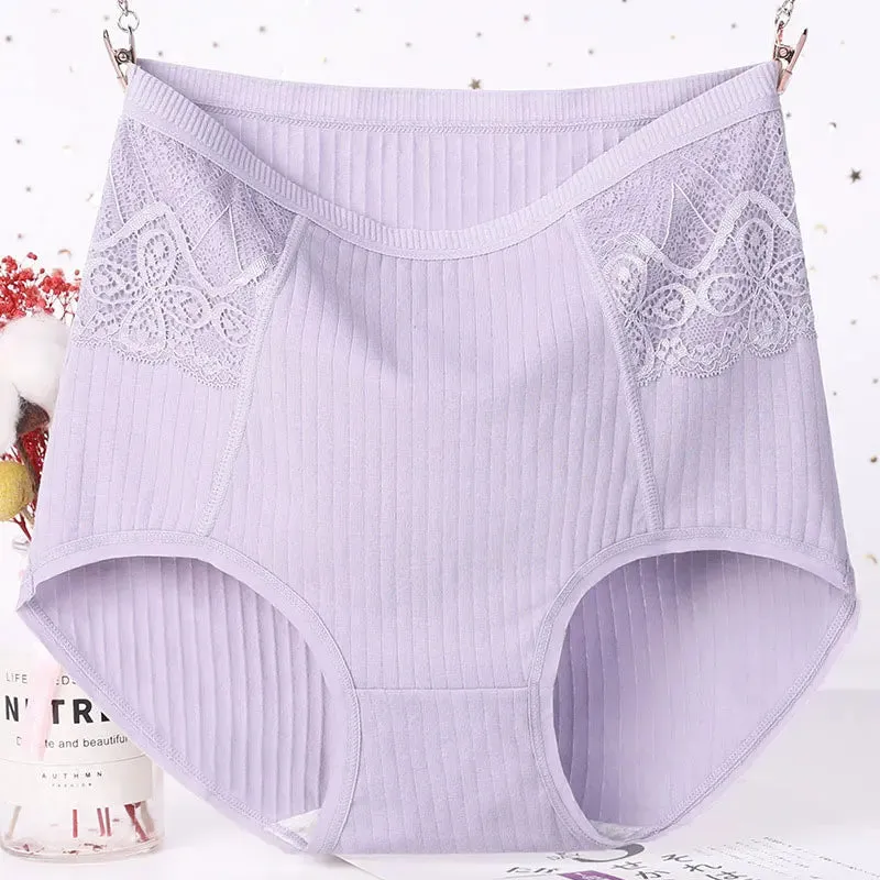 XL-6XL Plus Size High Waist Panties Women Cotton Underwear Comfortable Elastic Soft Large Elastic Soft Ladies Seamless Briefs