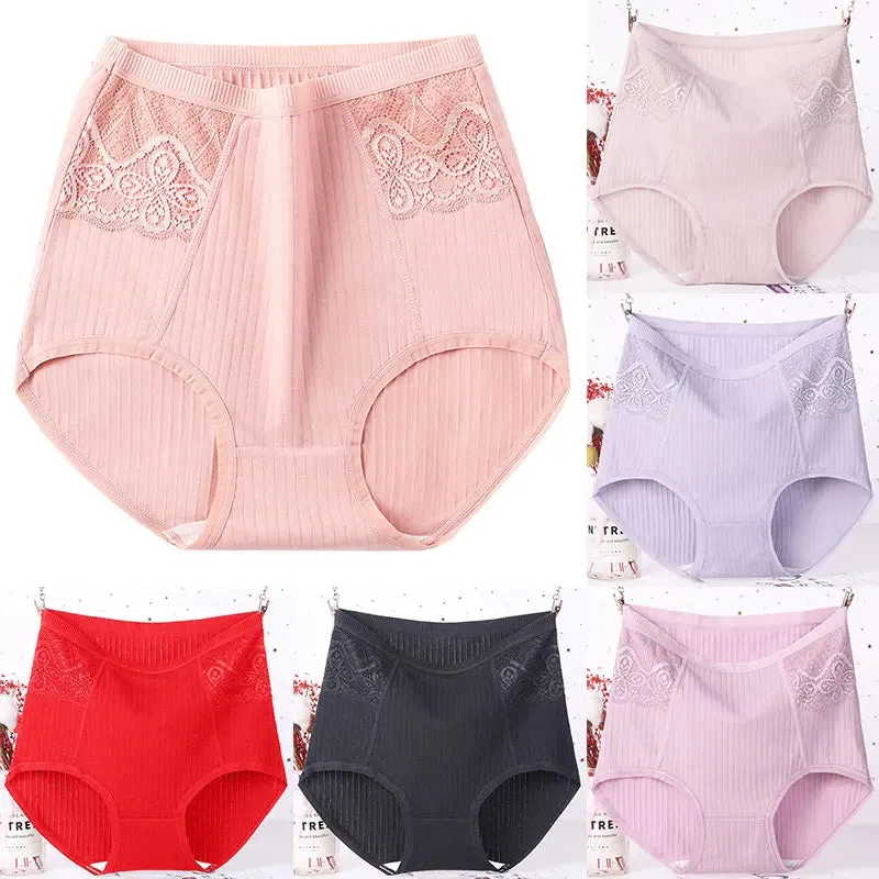 XL-6XL Plus Size High Waist Panties Women Cotton Underwear Comfortable Elastic Soft Large Elastic Soft Ladies Seamless Briefs